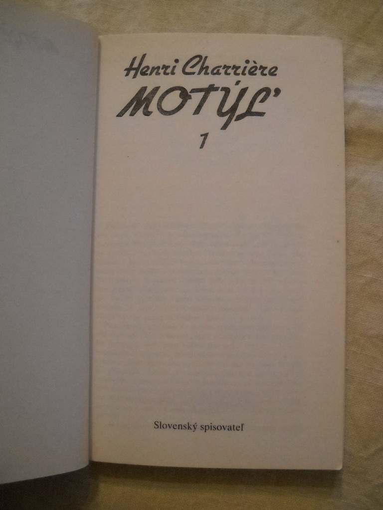 Henri Charriére - Motýľ první díl - 1990