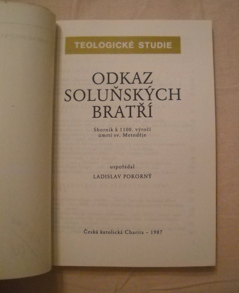 L. Pokorný - Odkaz soluňských bratří - 1987
