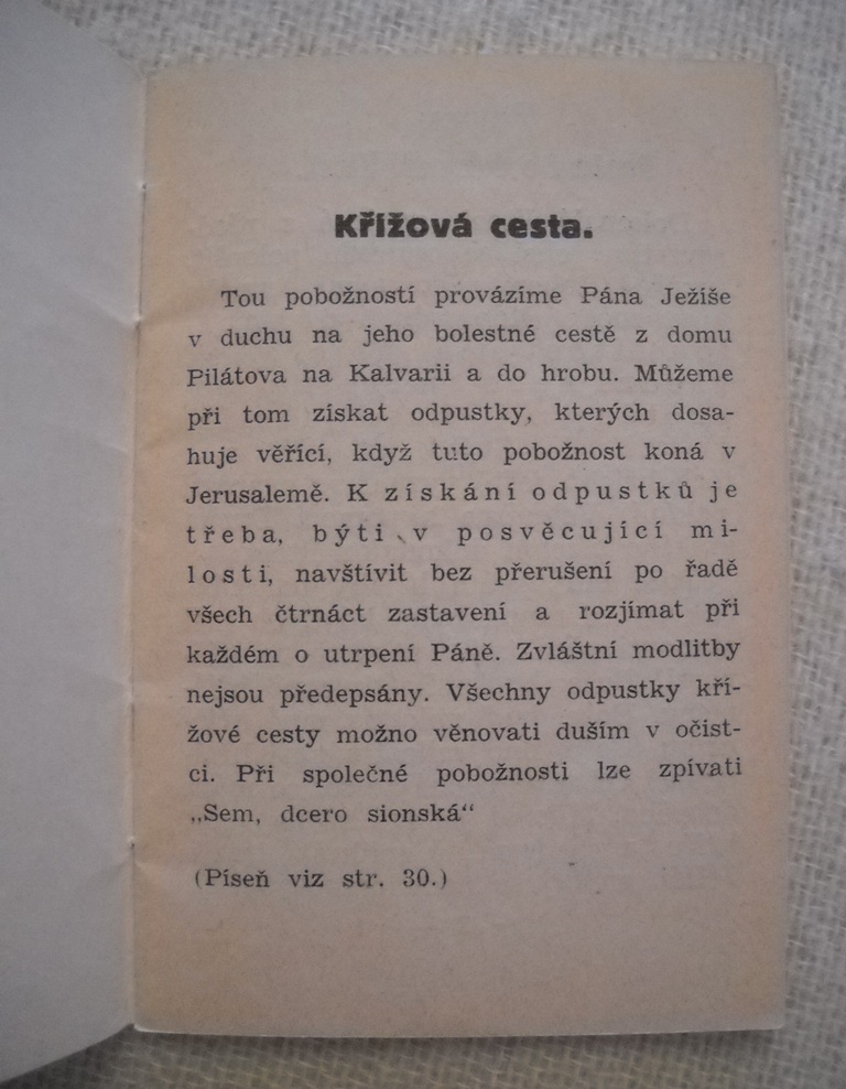 Křížová cesta - praktický návod pro vykonání - 1935