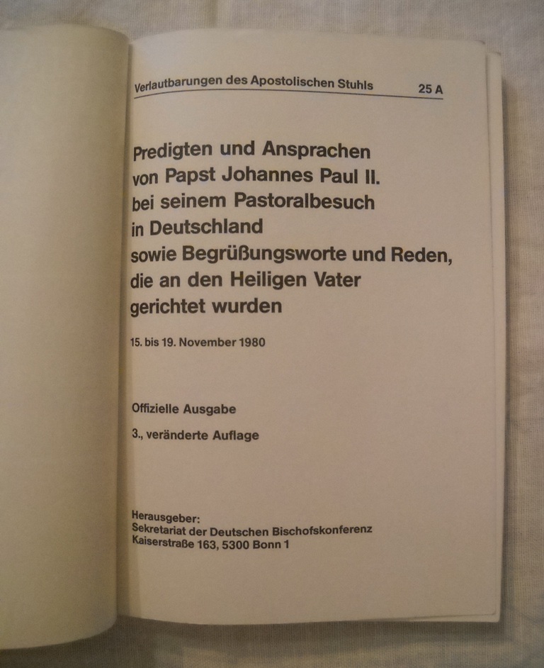 Papst Johannes Paul II. in Deutschland