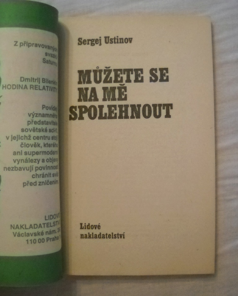 Sergej Ustinov - Můžete se na mě spolehnout - Saturn 1989