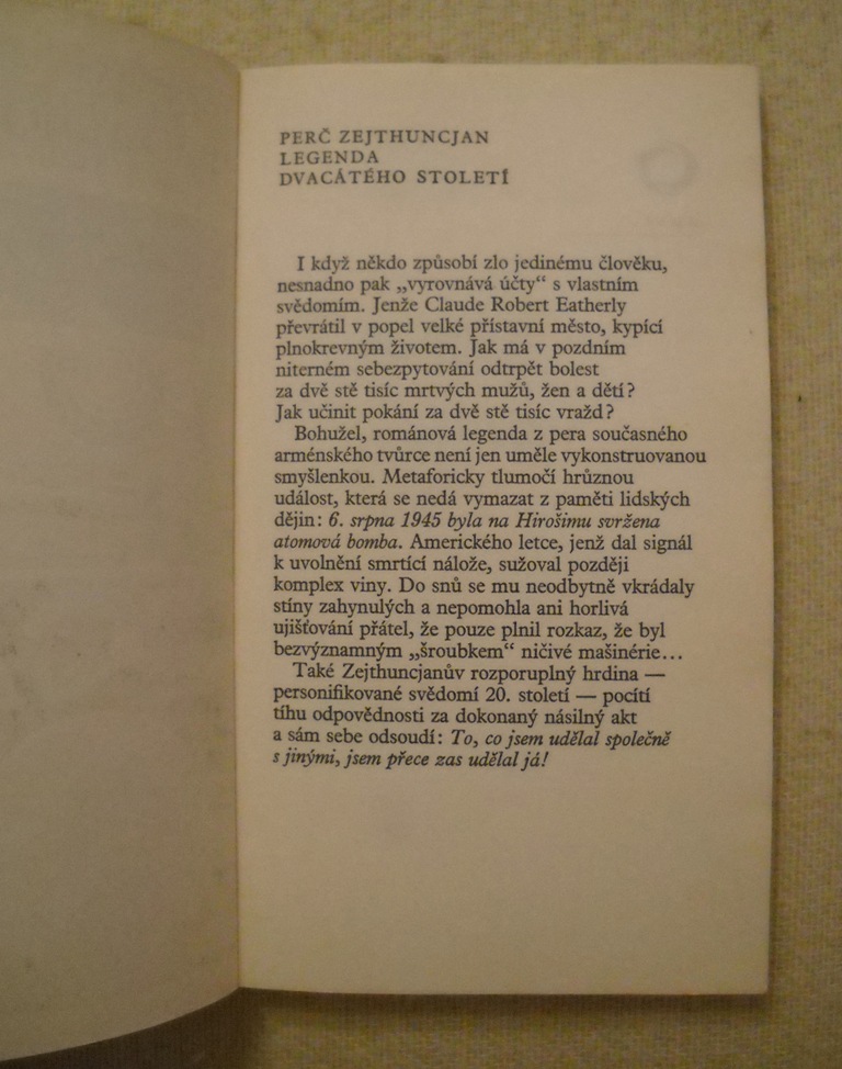 Perč Zejthuncjan - Legenda dvacátého století - Omnia 1979