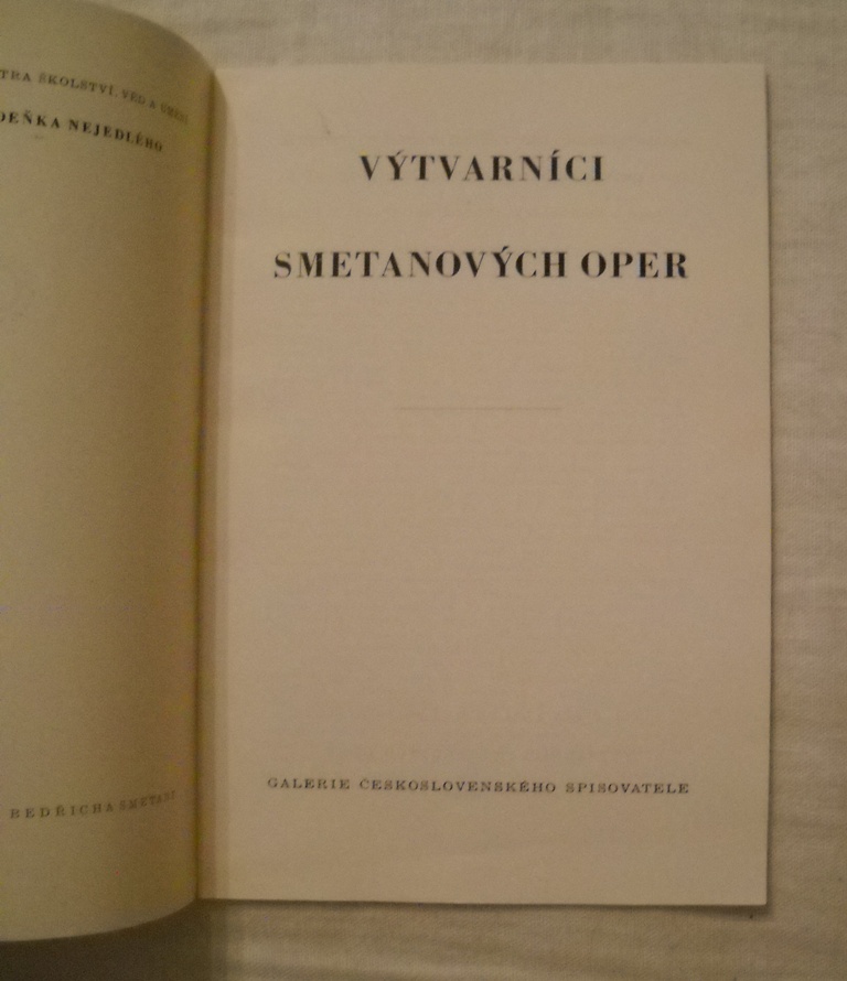Výtvarníci Smetanových oper - XXI. výstava Galerie ČS 1950