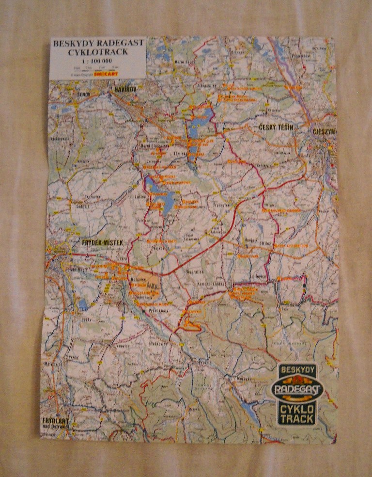 Mapa Cyklo Track Beskydy 1 : 100 000