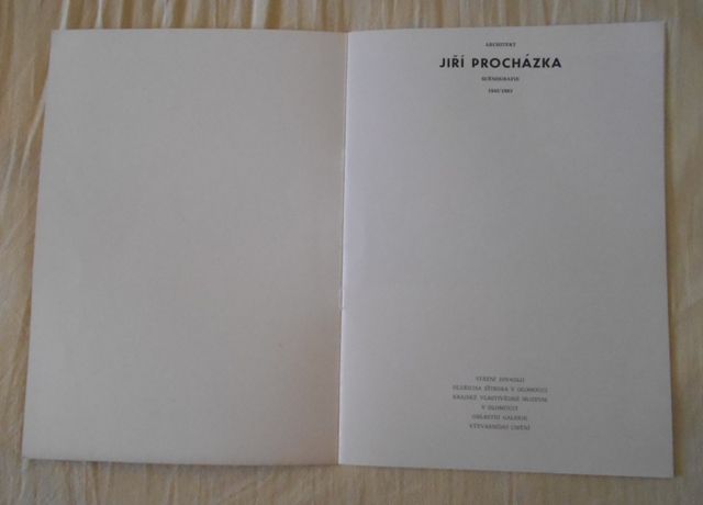 Architekt Jiří Procházka Scénografie 1942/1983 - Olomouc 1983