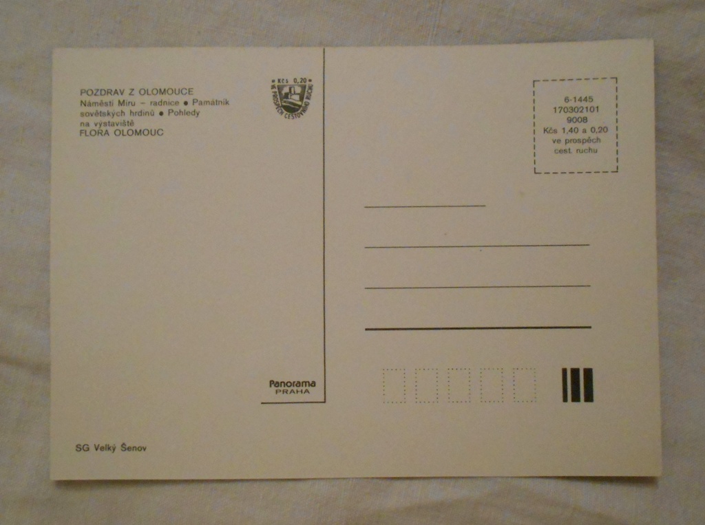Pohlednice Pozdrav z Olomouce - barevná nepoužitá - retro