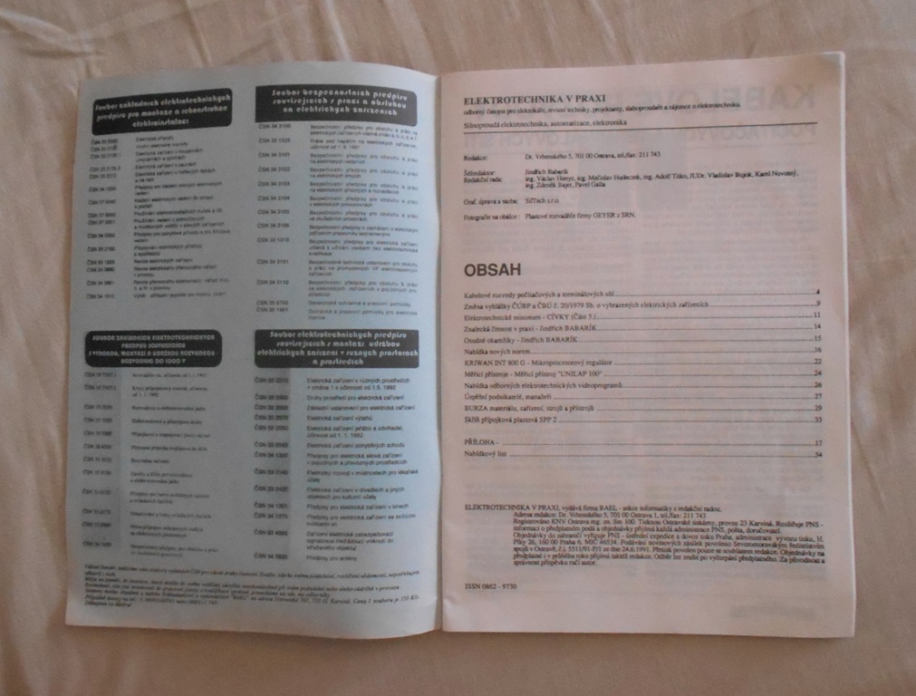 Časopis Elektrotechnika v praxi rok 1992 číslo 10