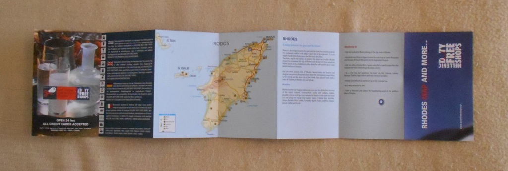 Mapa Rhodes map and more - Duty Free Shops - Řecko
