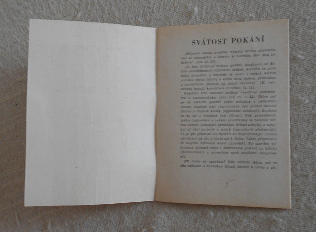 Příprava k svaté zpovědi a svatému přijímání - 1974