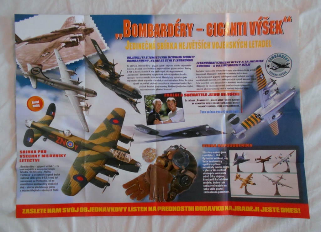 Reklamní objednávkový leták Boeing B-17F Memphis Belle - Atlas Editions