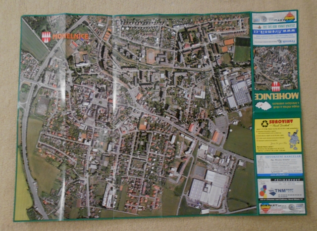 Mohelnice mapa města a okolí s leteckým snímkem