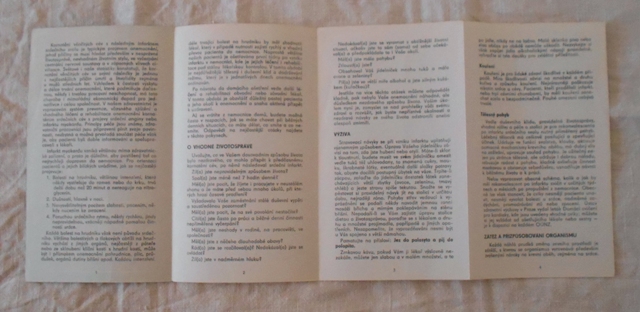 Zdravotnický leták Stručné pokyny - Infarkt - 1975