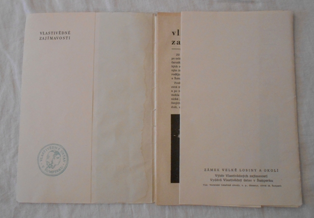 Zámek Velké Losiny a okolí - Výběr vlastivědných zajímavostí 1970