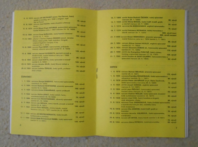 Kulturní kalendář Haná 1994