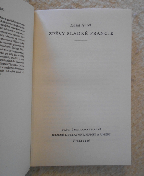 Hanuš Jelínek - Zpěvy sladké Francie - 1956