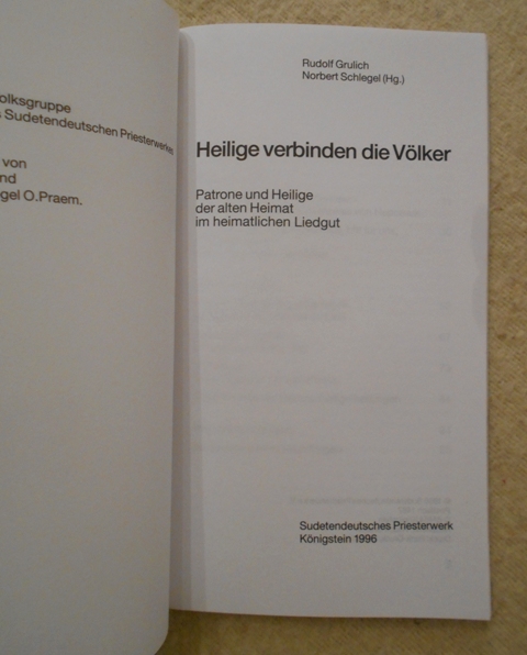 Grulich, Schlegel - Heilige verbinden die Vőlker - Kőnigstein 1996