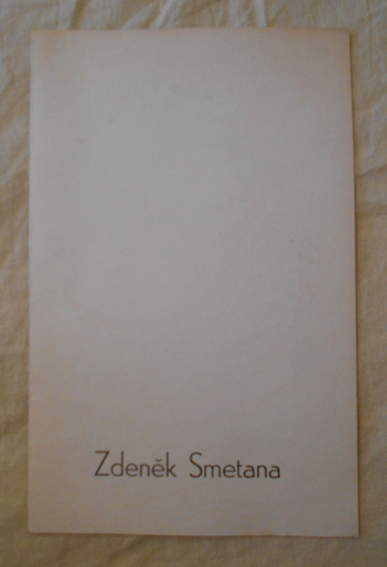 Zdeněk Smetana filmová tvorba pozvánka na výstavu - Svitavy 1978