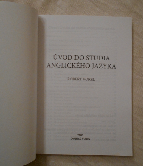 Robert Vorel - Úvod do studia anglického jazyka - 2003