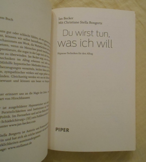 Jan Becker - Du wirst tun, was ich will - Piper 2018