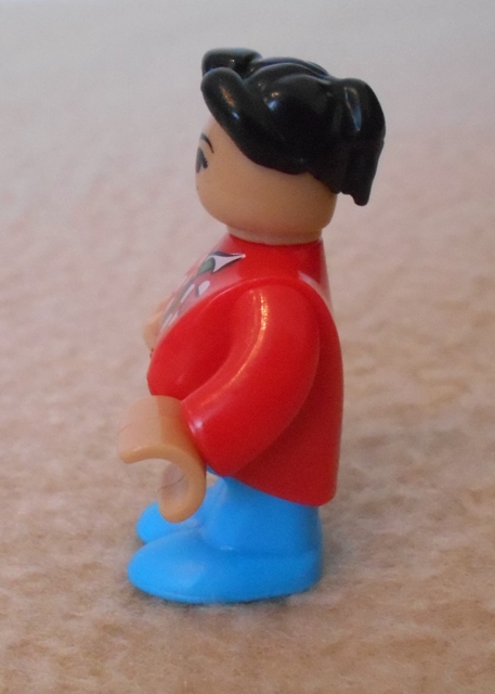 Dětská figurka - panenka s kravatou kloubová - 4,5 cm