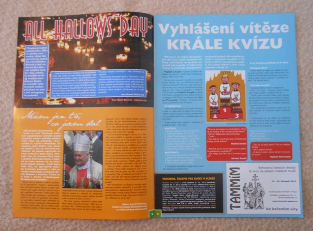 Časopis Tarsicius č. 11 rok 2013 listopad
