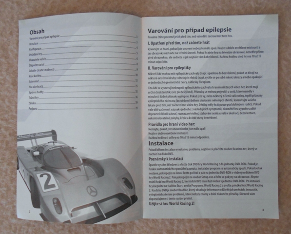 World Racing 2 - český manuál - 2005