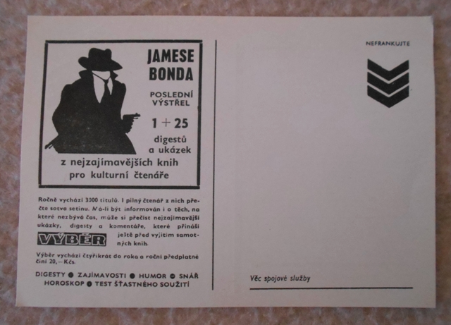 Předplatní lístek PNS magazín Výběr - 80. léta