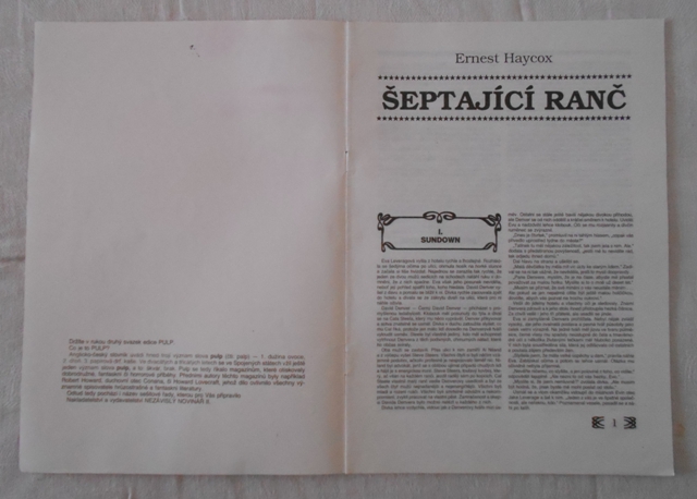 Ernest Haycox - Šeptající ranč - edice Pulp 1991