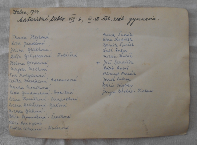 Fotografie Brno Maturitní tablo Reálné gymnásium VIII.B 1936-44