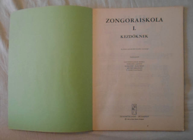 Zongoraiskola 1 - kezdőknek - Editio Musica, Maďarsko