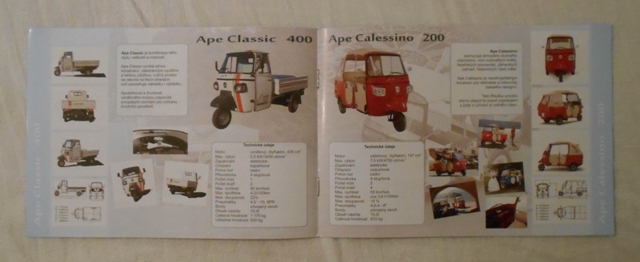 Reklamní prospekt Piaggio Ape - 2008