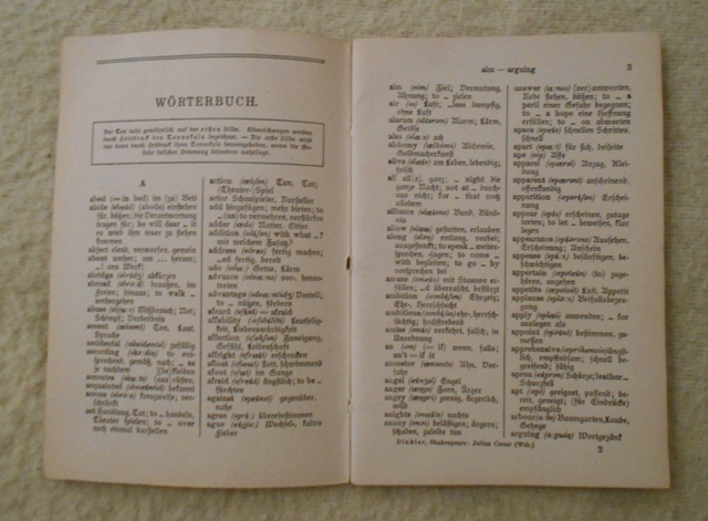 William Shakespeare - Julius Caesar - Wőrterbuch