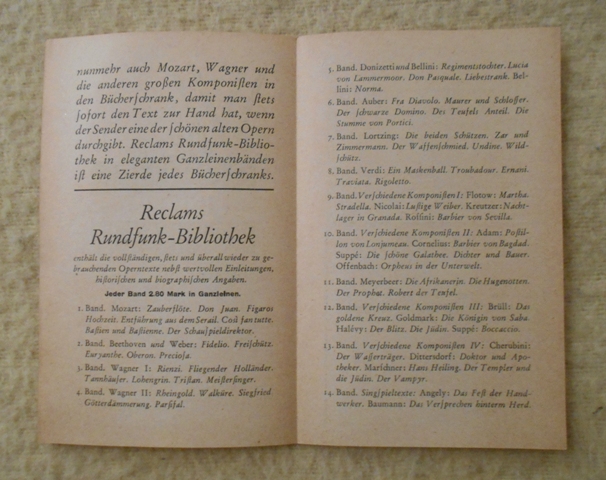 Knižní objednací lístek Wie Goethe uns Schiller - Reclam jun. Leipzig