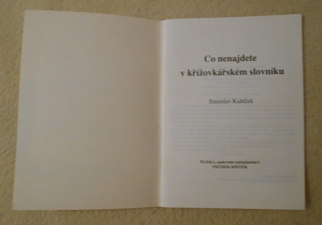 Stanislav Kubíček - Co nenajdete v křížovkářském slovníku - 1992