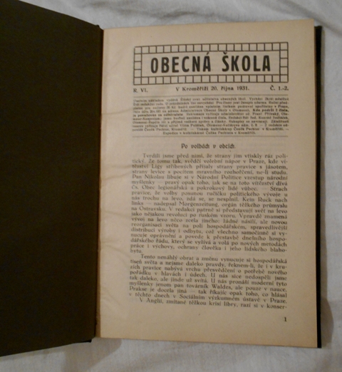 Časopis Obecná škola ročník 6 rok 1931-1932 - 10 dvojčísel