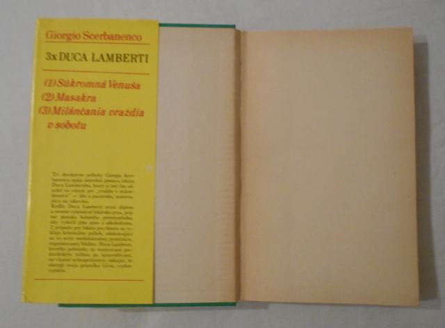 Giorgio Scerbanenco - 3x Duca Lamberti - 1979 / ve slovenštině /