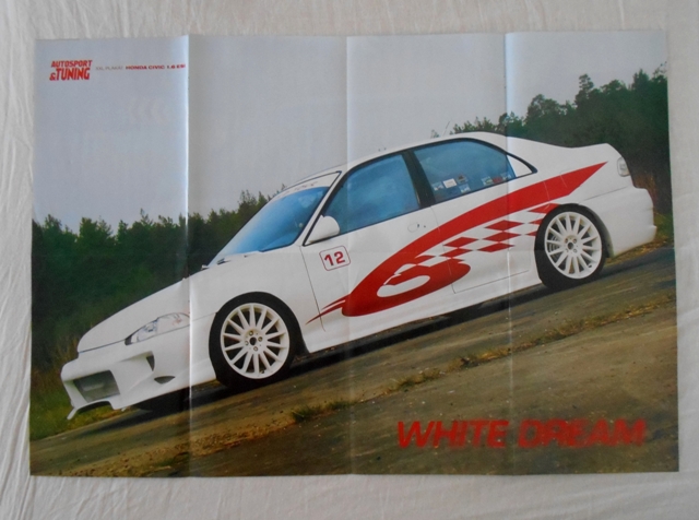 Poster časopisu Autosport & Tuning 78 x 53 cm - Škoda Octavia + Honda Civic