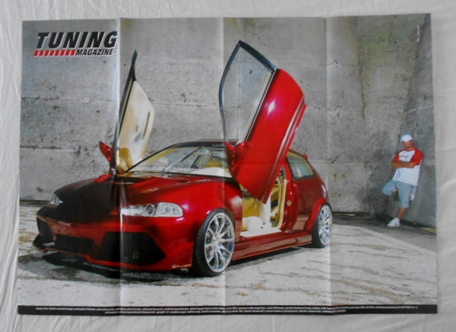 Poster časopisu Tuning Magazine 49 x 70 cm - Mitsuoka Orochi + Honda Civic