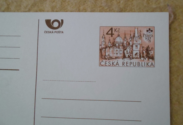 Korespondenční lístek Česká republika 4 Kč - 1998 - čistý