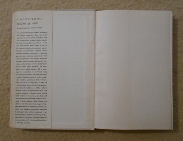 Francis Scott Fitzgerald - Něžná je noc - Odeon 1968