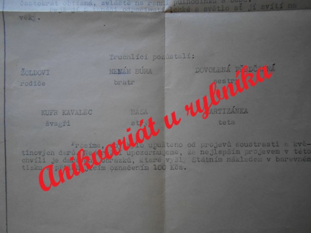 Rozloučení s Poslední desítkou - vojenský folklór - ČSLA 1954
