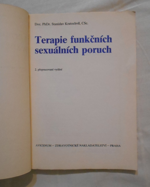 Stanislav Kratochvíl - Terapie funkčních sexuálních poruch - 1986