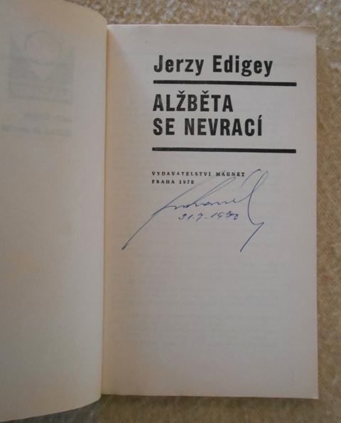 Jerzy Edigey - Alžběta se nevrací - magnet *70