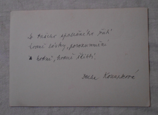 Blahopřání k sňatku Kytice růží - 1956