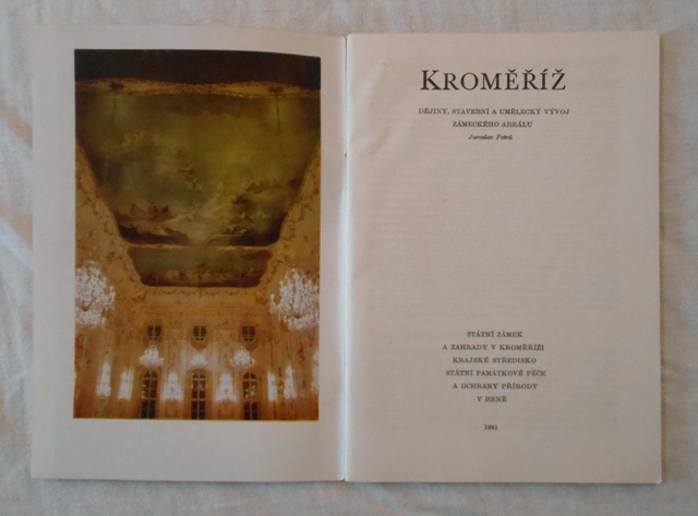 Jaroslav Petrů - Kroměříž Dějiny, stavební a umělecký vývoj zámeckého areálu - 1981