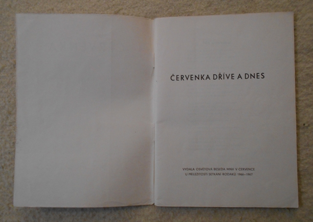 Červenka dříve a dnes - 1966