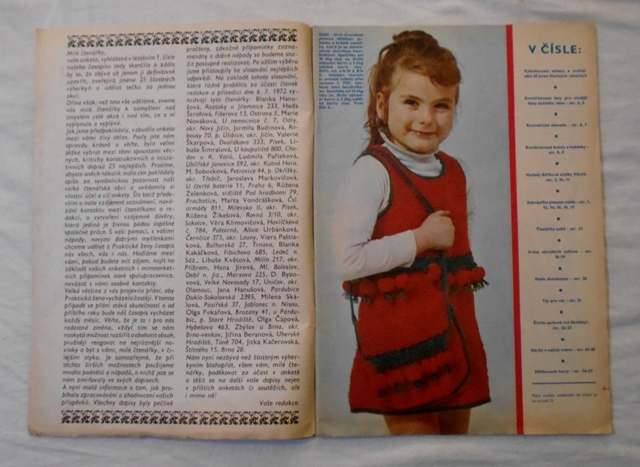 Časopis Praktická žena rok 1972 č. 5 se střihovou přílohou