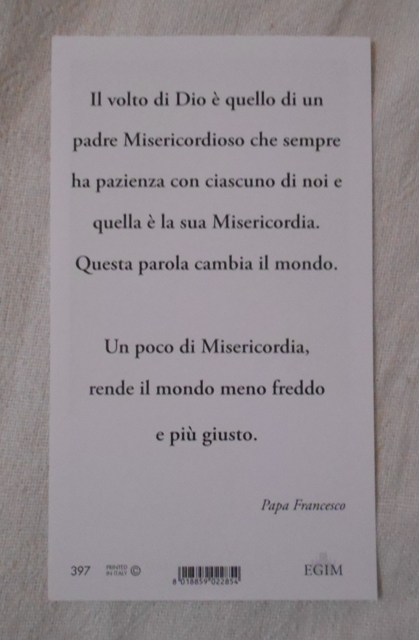 Svatý obrázek Papa Francesco - italsky