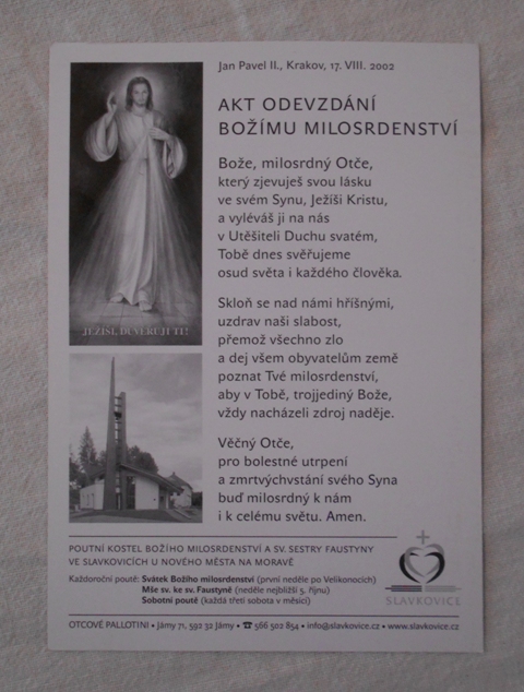 Pamětní lístek Jan Pavel II. ( 1920-2005 )