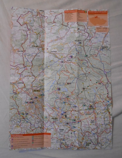 Mapa - Jizerské hory - turistické oblasti České republiky 14
